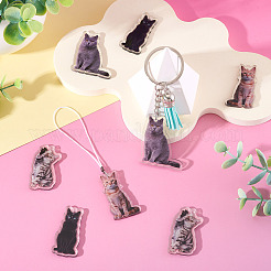 12Pcs 4 Styles Printed Acrylic Pendants&nbsp;OACR-TA0004-14A