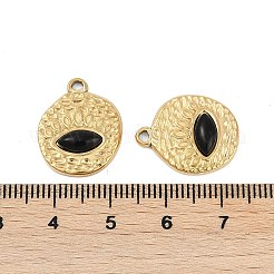 Natural Black Onyx(Dyed & Heated) Flat Round Pendants&nbsp;STAS-I325-139G