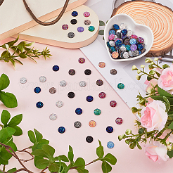 140Pcs 14 Colors Druzy Resin Decoden Cabochons&nbsp;RESI-SC0005-55