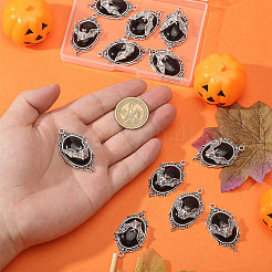 12Pcs Vampire Bat Shaped Alloy Enamel Pendants&nbsp;ENAM-CA0001-87B