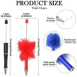 14Pcs 14 Styles Plastic Ball-Point Pen Sets&nbsp;AJEW-YW0001-37