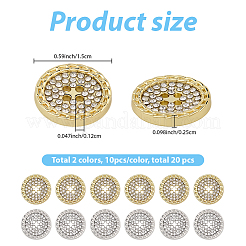 20Pcs 2 Colors Alloy Buttons&nbsp;BUTT-GF0004-09