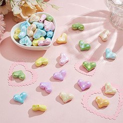 80Pcs 8 Colors Electroplate Opaque Acrylic Beads&nbsp;MACR-ME0001-12