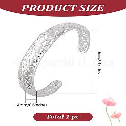 European Style Classic Brass Cuff Bangles For Women&nbsp;BJEW-LP0001-04
