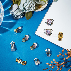 60Pcs 2 Colors Brass Clip-on Earring Settings&nbsp;KK-SP0001-11