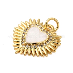 Rack Plating Brass Micro Pave Cubic Zirconia Pendants&nbsp;KK-P279-04B-G