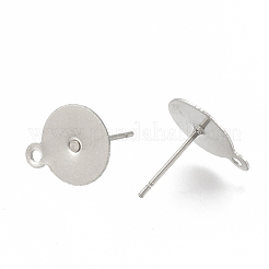 Non-Tarnish 304 Stainless Steel Stud Earring Settings&nbsp;STAS-T031-19-10mm