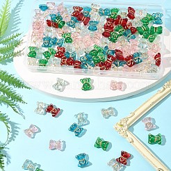 110Pcs 6 Colors Transparent Acrylic Beads&nbsp;MACR-FS0002-06