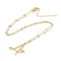 304 Stainless Steel Pendant Necklaces&nbsp;NJEW-H029-02G-A
