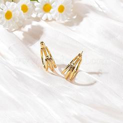 Stainless Steel Triple Line Claw Stud Earrings for Women&nbsp;JE1104A