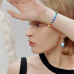 54Pcs 9 Colors Handmade Evil Eye Lampwork Beads&nbsp;LAMP-TA0001-57