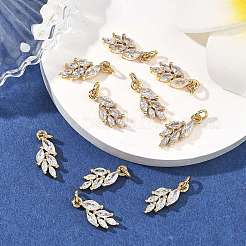 SHEGRACE Brass Clear Cubic Zirconia Charms&nbsp;XGRQ2O197-421G