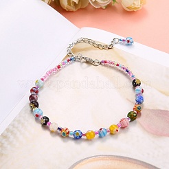 Handmade Glass Beads Anklets&nbsp;AJEW-SZ0001-81