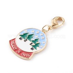 Christmas Themed Alloy Enamel Pendants&nbsp;HJEW-JM00457-06