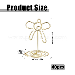 40Pcs Golden Iron Wire Note Holder&nbsp;AJEW-FH0009-17A