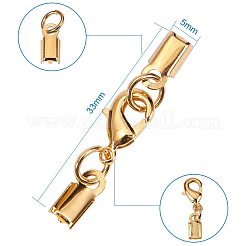 Alloy Clip Ends With Lobster Claw Clasps&nbsp;KK-PH0034-22