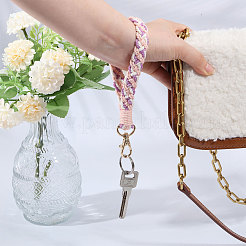 5Pcs 5 Colors Handmade Macrame Cotton Wristlet Bracelet Keychain Pendant Decoration&nbsp;HJEW-GL0001-15