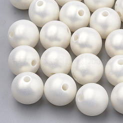 Spray Painted Style Acrylic Beads&nbsp;X-MACR-T010-10mm