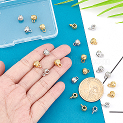 24Pcs 4 Style Rack Plating Brass Tube Bails&nbsp;KK-PH0004-91