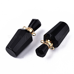 Faceted Natural Obsidian Pendants&nbsp;G-T131-14A
