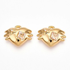 304 Stainless Steel Rhinestone Pendants&nbsp;STAS-T064-53