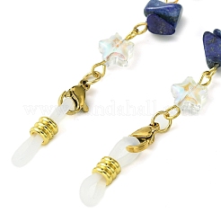 4Pcs 4 Style Natural Mixed Gemstone Chips & Lampwork Mushroom Beaded Eyeglasses Chains Set&nbsp;AJEW-TA00020