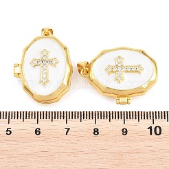 Brass Locket Pendants&nbsp;KK-D232-02G
