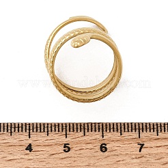 304 Stainless Steel Cuff Open Rings&nbsp;STAS-H259-02G