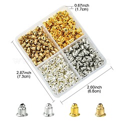 400Pcs 4 Colors Iron Bullet Ear Nuts&nbsp;IFIN-YW0003-32