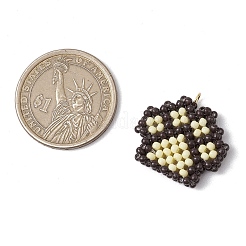 Beaded Paw Print Charms&nbsp;PALLOY-MZ00573-02