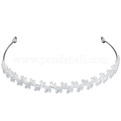 Brass Micro Pave Cubic Zirconia Crown Hair Bands for Girls Women Party Decoration&nbsp;OHAR-WH20003-05