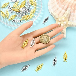 50Pcs 2 Colors Tibetan Style Alloy Pendants&nbsp;FIND-YW0008-53