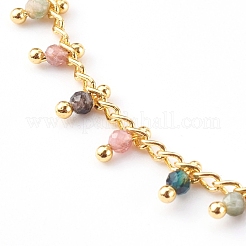 Natural Multicolor Tourmaline Charm Bracelets&nbsp;BJEW-JB05970