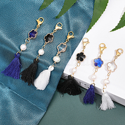 6Pcs 3 Colors Cotton Thread Tassel Big Pendant Decorations&nbsp;HJEW-CA0001-48