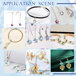 80Pcs 8 Style Electroplate Glass Charms&nbsp;GLAA-PH0001-81