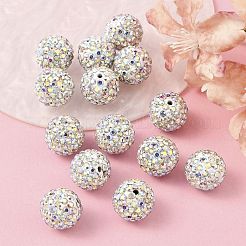 Pave Disco Ball Beads&nbsp;X-RB-Q195-14mm-AB