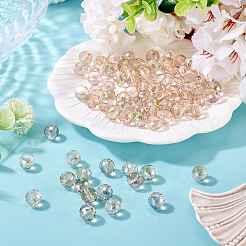80Pcs AB Color Plated Glass Beads&nbsp;EGLA-TA0013-18