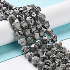 Natural Map Stone Beads Strands&nbsp;G-G030-A02-01