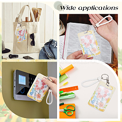 Flower Pattern Plastic Name Card Holders&nbsp;AJEW-WH20020-069
