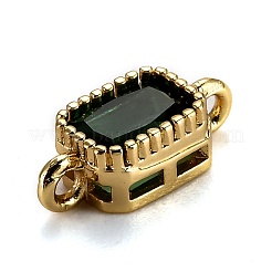 Real 18K Gold Plated Brass Micro Pave Cubic Zirconia Links Connectors&nbsp;ZIRC-L100-009G