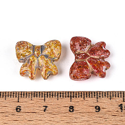 Spray Painted Transparent Glass Beads Strands&nbsp;GLAA-N061-05
