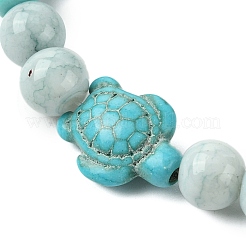 Synthetic Turquoise Beaded Stretch Bracelets for Women&nbsp;BJEW-TA00574-01