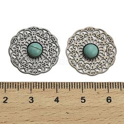 Brass Synthetic Turquoise Cabochons&nbsp;KK-Z088-06B