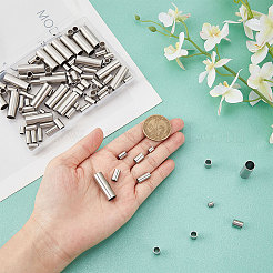 120Pcs 6 Style 304 Stainless Steel Tube Beads&nbsp;STAS-UN0049-30