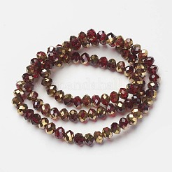 Electroplate Transparent Glass Beads Strands&nbsp;LS-EGLA-A034-T4mm-O04