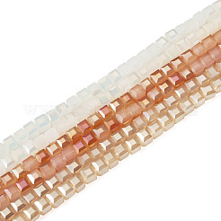 3 Strands 3 Colors Electroplate Glass Beads Strands&nbsp;EGLA-TADJ0001-12