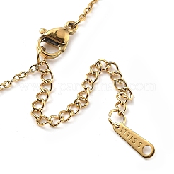 Heart 304 Stainless Steel Micro Pave Cubic Zirconia Pendant Necklaces for Women&nbsp;NJEW-D288-05G