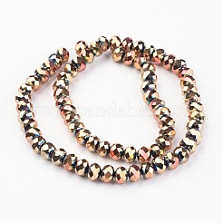 Electroplate Glass Beads Strands&nbsp;EGLA-P018-8mm-F02