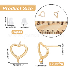 Brass Stud Earring Findings&nbsp;FIND-BC0003-69