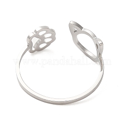 Non-Tarnish 304 Stainless Steel Open Cuff Ring&nbsp;RJEW-Z026-05P